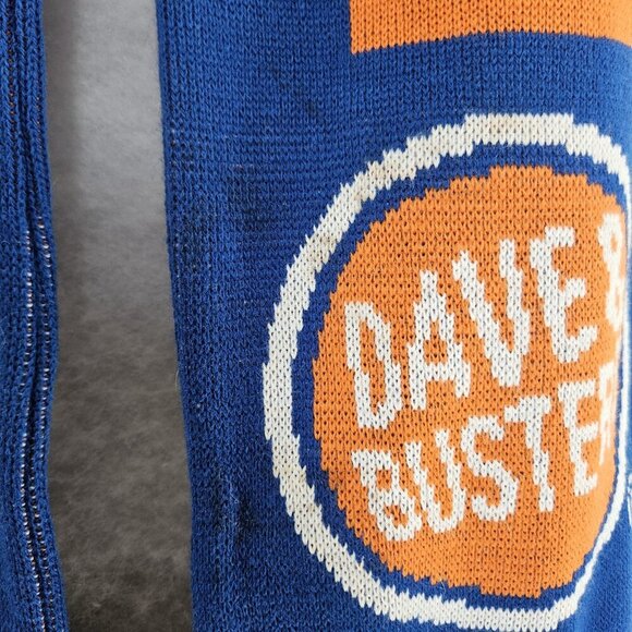 Dave & Busters Logo Scarf Adult Unisex Blue Orange & White‎ 60"x7" EUC - Picture 6 of 6